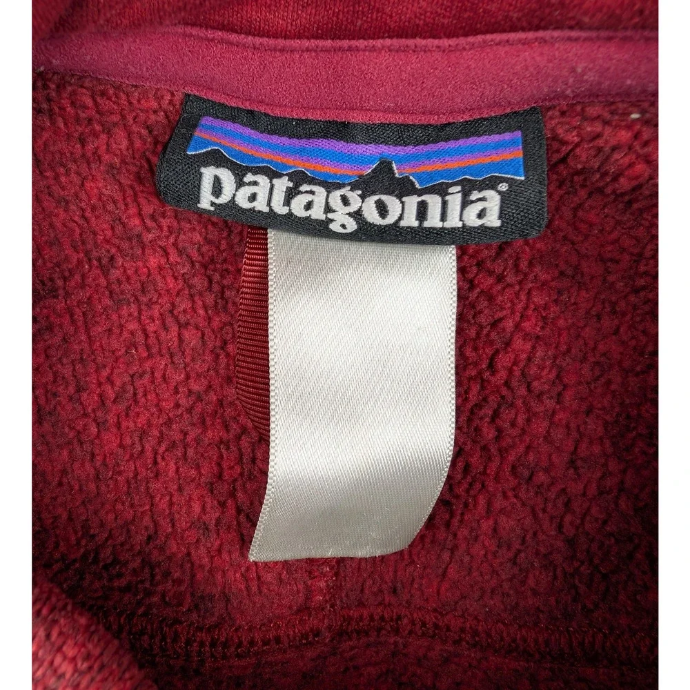 Patagonia Better Sweater 1/4 Zip Mens Medium Red Fleece Pullover Athleisure Hike
